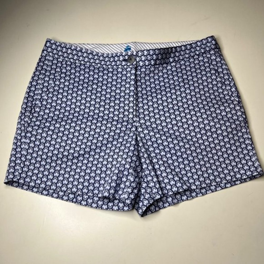 Brooks Brothers Red Fleece Blue Flower Print Chino Shorts size 6